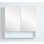 750 PVC Fremantle Matte White Mirror Cabinet With Undershelf